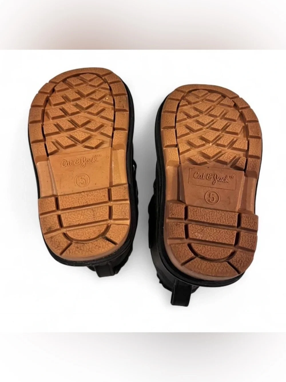 Cat & Jack Black Kids' Faux-Fur Strap Winter Boots